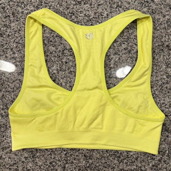 SET OF 2 - Forever 21 Racerback Sports Bras Neon Pink and Yellow Size Large - Picture 11 of 14